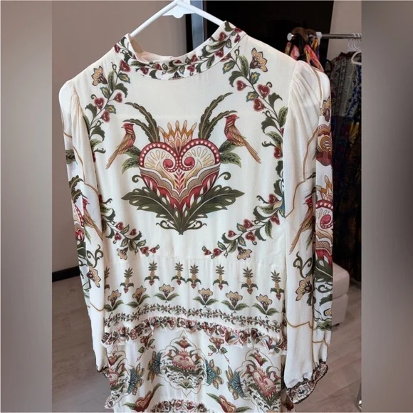 Farm Rio: Cream Majestic Hearts Maxi Dress - coffeafoods.com